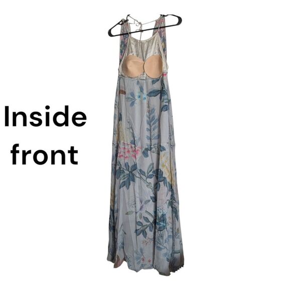 Matthew Williamson Iconic  Runaway Silk Layered Empire Waist Gown Size Small - Picture 3 of 16